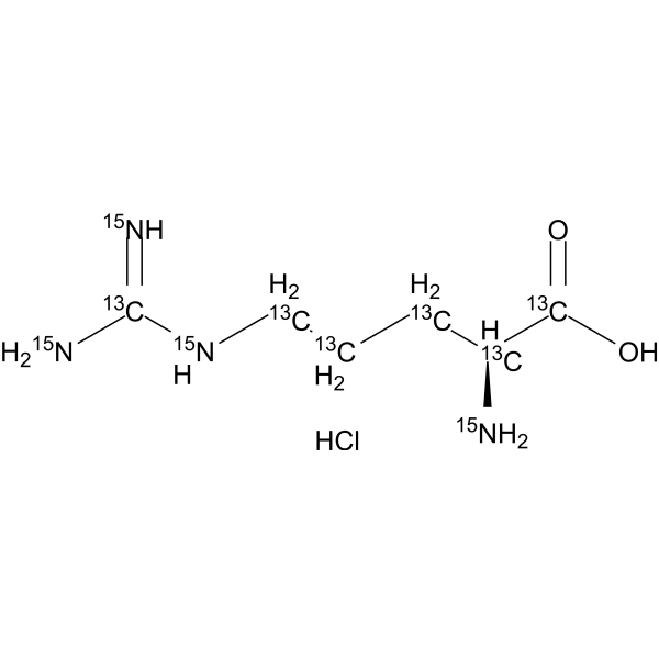 L-Arginine-13C6,15N4 hydrochloride ((S)-(+)-Arginine-13C6,15N4 (hydrochloride)) 202468-25-5
